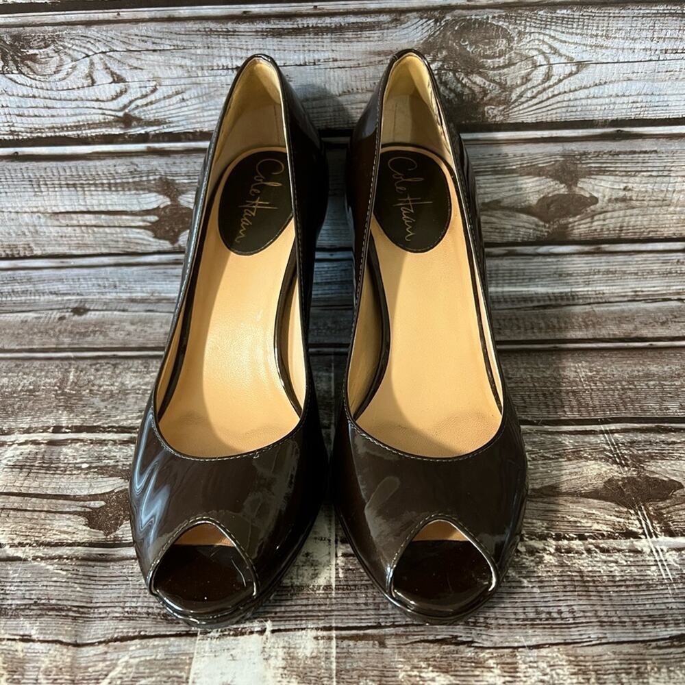 Cole Haan / Nike Air Peep Toe Pumps 7-1/2 AA 7.5